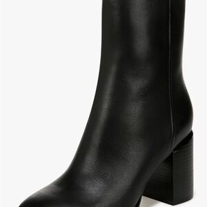 Vince Black Heeled Leather Boots